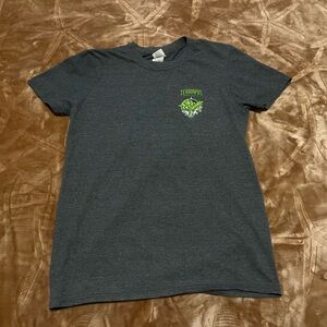 Gray T-Shirt with Green Graphic